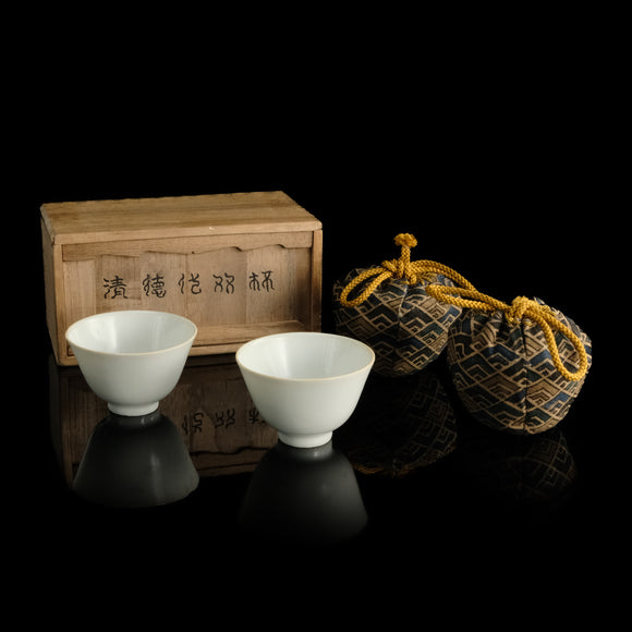 清 徳化双杯