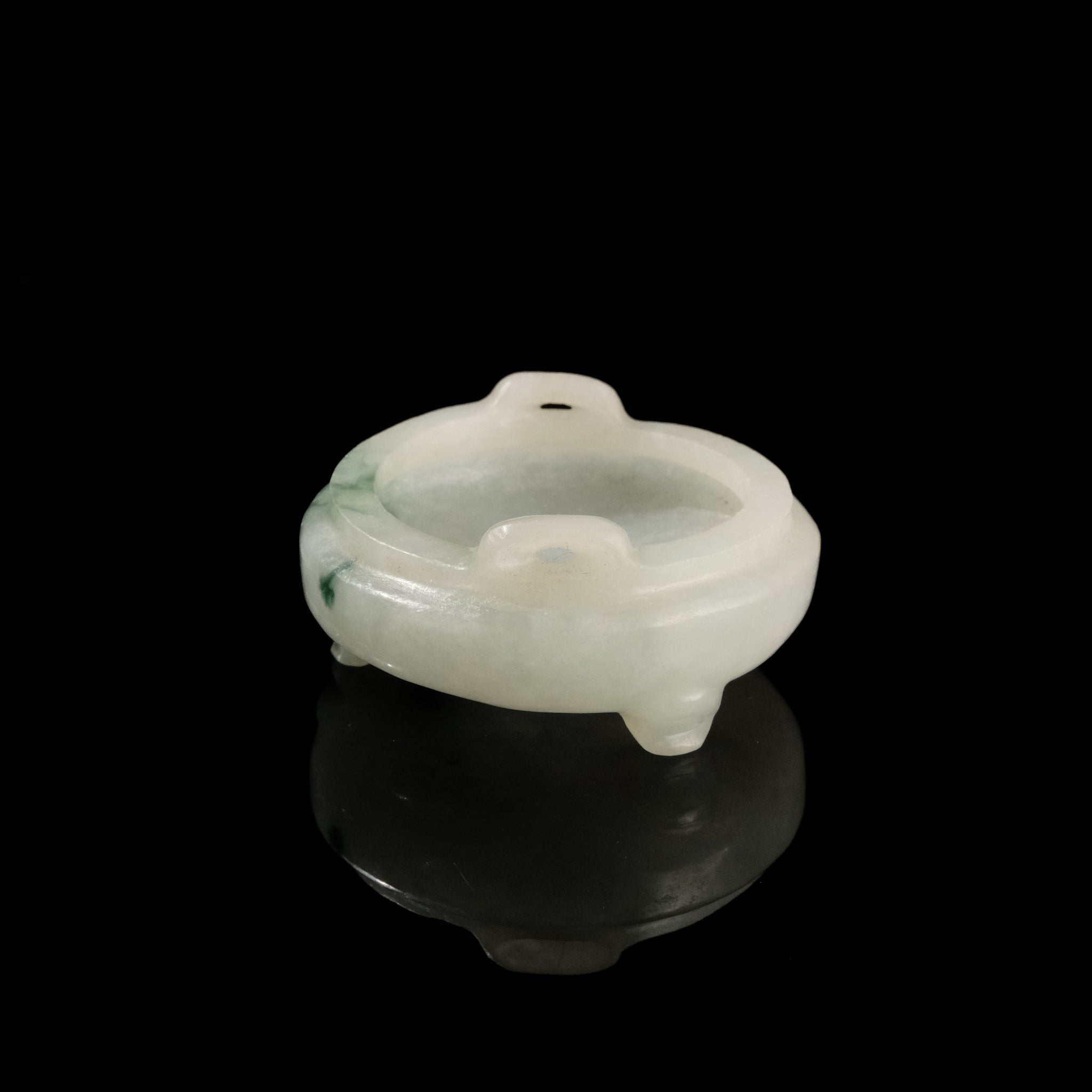 中国　古銅　双耳小瓶　香炉　C　R5070 清 翠玉双耳小香炉 – 周信堂 Syuusindou