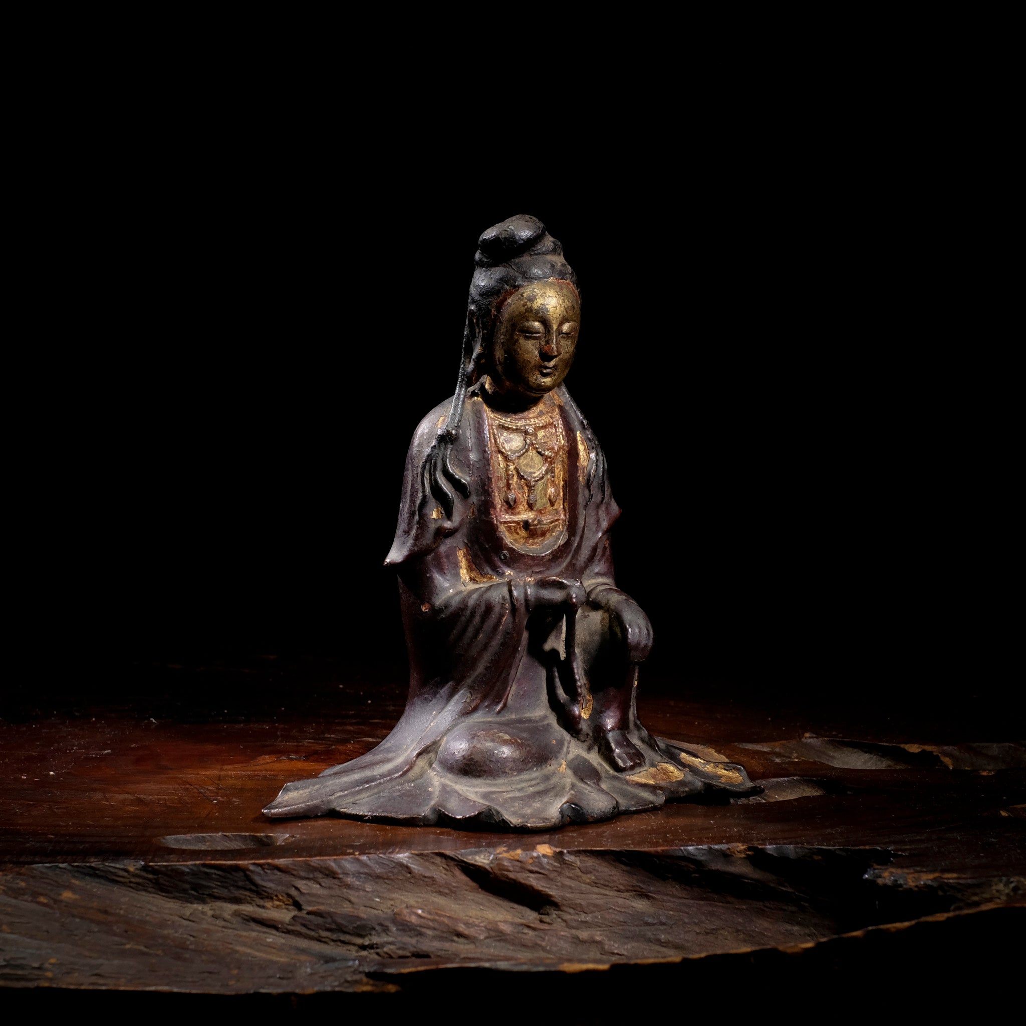 明仏　古銅製　観音坐像　時代物アンティーク　中国美術No.230 明時代 唐物銅観音 – 周信堂 Syuusindou