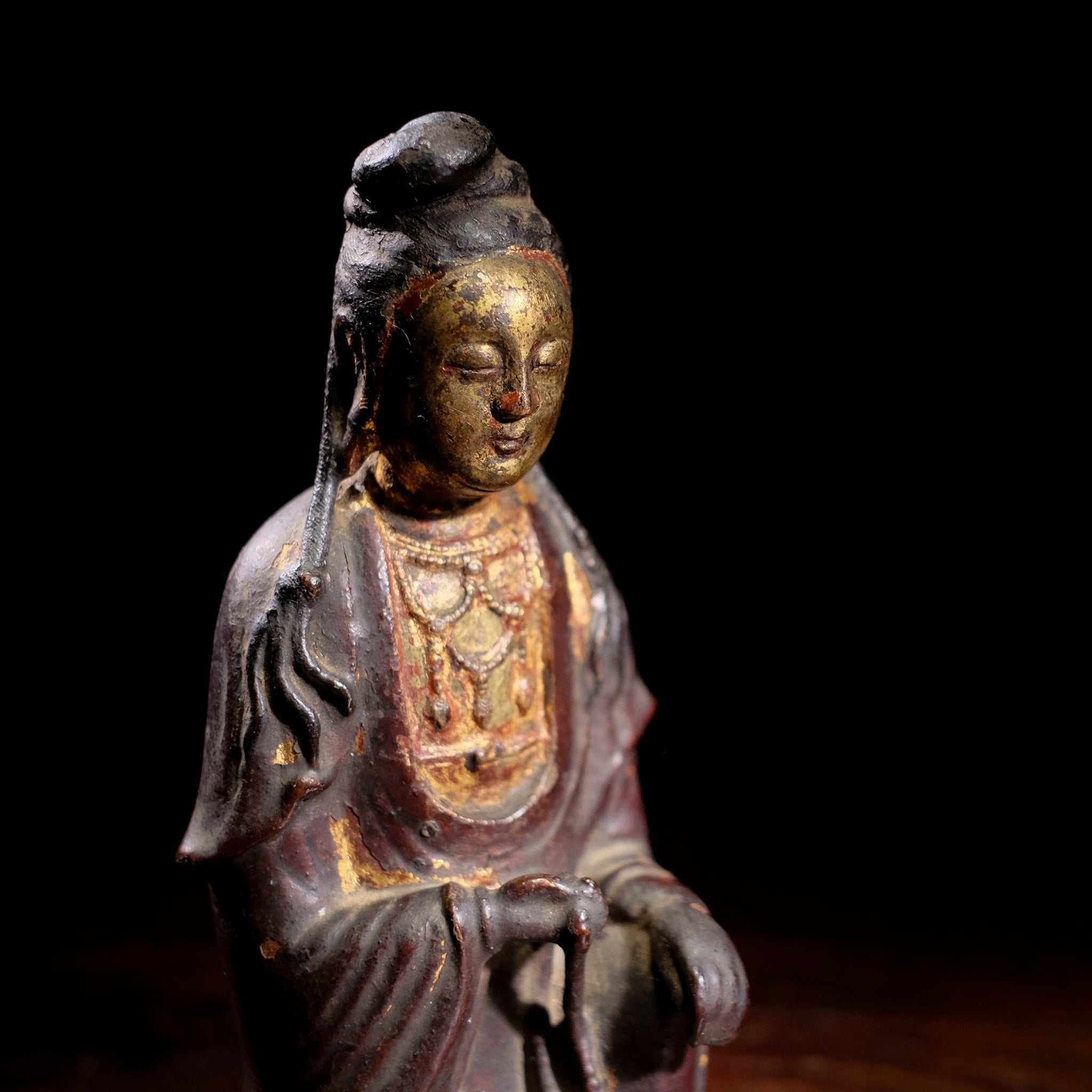 貴重品　唐時代銅製仏像　唐物中国骨董品 古美術 DE846B2-3 明時代 唐物銅観音 – 周信堂 Syuusindou